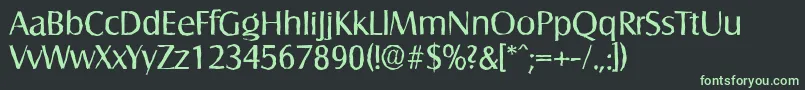 SalzburgantiqueRegular Font – Green Fonts on Black Background