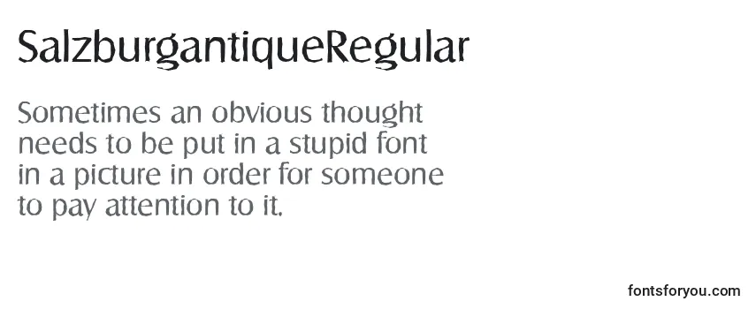 SalzburgantiqueRegular Font