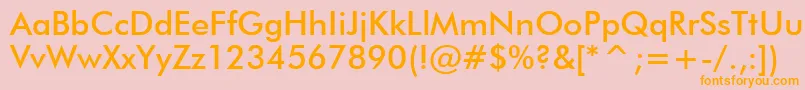 FuturaMediumBt Font – Orange Fonts on Pink Background