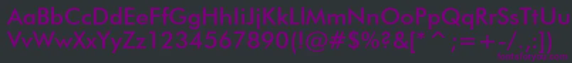 Czcionka FuturaMediumBt – fioletowe czcionki na czarnym tle