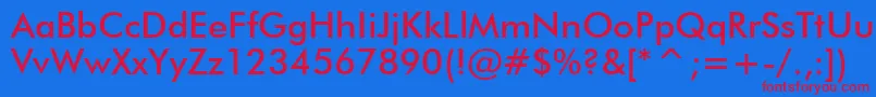 FuturaMediumBt Font – Red Fonts on Blue Background