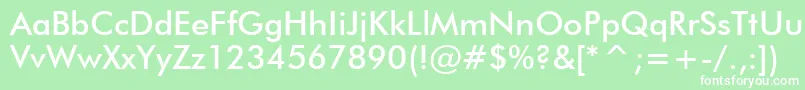 FuturaMediumBt Font – White Fonts on Green Background