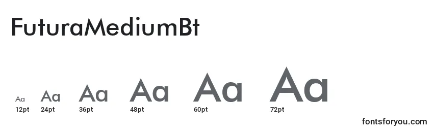 Размеры шрифта FuturaMediumBt