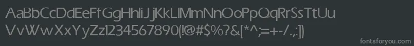 フォントEricMedium – 黒い背景に灰色の文字