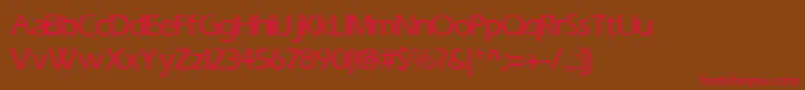 EricMedium Font – Red Fonts on Brown Background