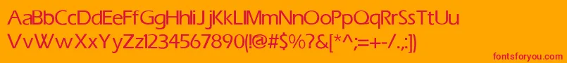EricMedium-Schriftart – Rote Schriften auf orangefarbenem Hintergrund