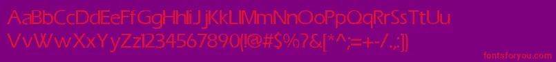 EricMedium Font – Red Fonts on Purple Background