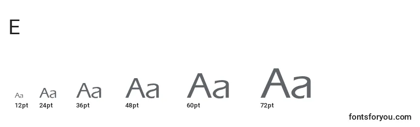EricMedium Font Sizes