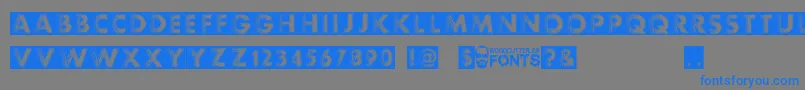 Experimento-Schriftart – Blaue Schriften auf grauem Hintergrund