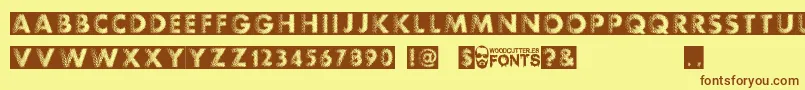 Experimento Font – Brown Fonts on Yellow Background