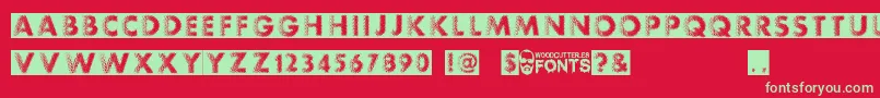 Experimento Font – Green Fonts on Red Background