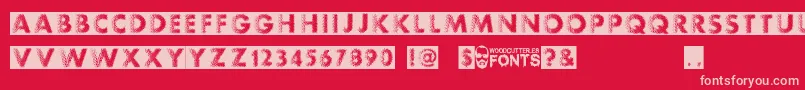 Experimento Font – Pink Fonts on Red Background