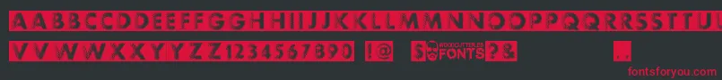 Experimento Font – Red Fonts on Black Background