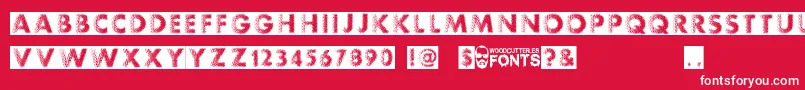 Experimento Font – White Fonts on Red Background