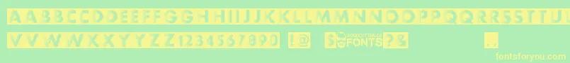Experimento Font – Yellow Fonts on Green Background