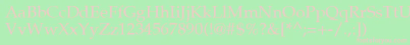 Latinopal4Romansh Font – Pink Fonts on Green Background