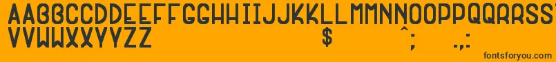 ExtragnaRaraSt Font – Black Fonts on Orange Background