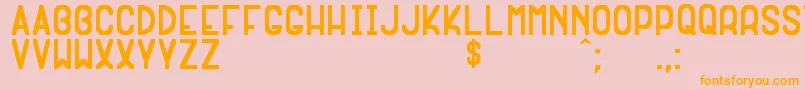 ExtragnaRaraSt Font – Orange Fonts on Pink Background