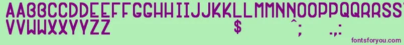 ExtragnaRaraSt Font – Purple Fonts on Green Background