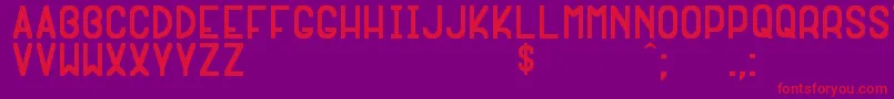 ExtragnaRaraSt Font – Red Fonts on Purple Background