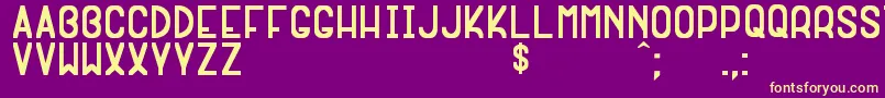 ExtragnaRaraSt Font – Yellow Fonts on Purple Background