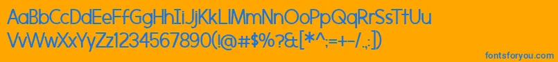 BmdMorningtype Font – Blue Fonts on Orange Background