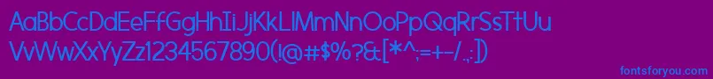 BmdMorningtype Font – Blue Fonts on Purple Background