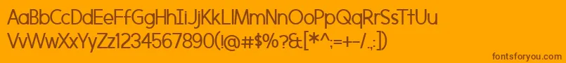 BmdMorningtype Font – Brown Fonts on Orange Background