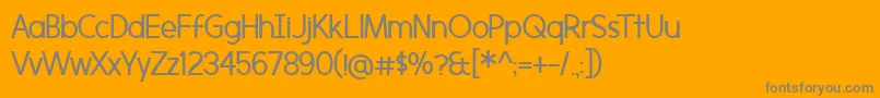 フォントBmdMorningtype – オレンジの背景に灰色の文字