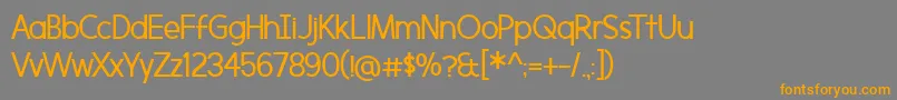 BmdMorningtype Font – Orange Fonts on Gray Background