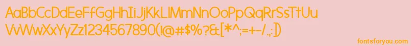 BmdMorningtype Font – Orange Fonts on Pink Background