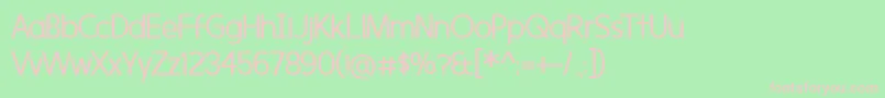 Fonte BmdMorningtype – fontes rosa em um fundo verde