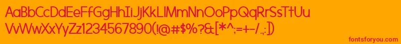 fuente BmdMorningtype – Fuentes Rojas Sobre Fondo Naranja