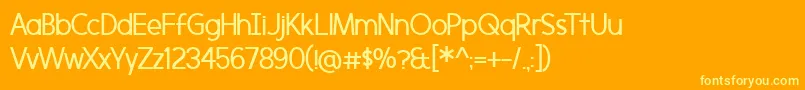 BmdMorningtype Font – Yellow Fonts on Orange Background