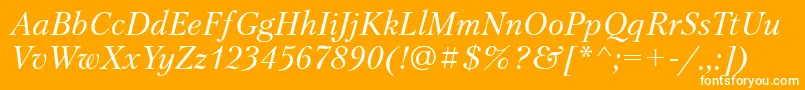 Ptr56C Font – White Fonts on Orange Background