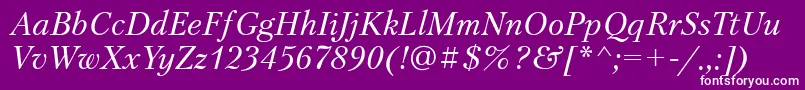 Ptr56C Font – White Fonts on Purple Background