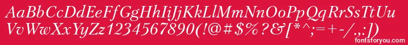 Ptr56C Font – White Fonts on Red Background