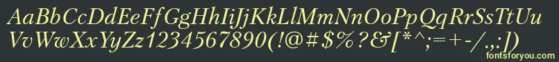 Ptr56C Font – Yellow Fonts on Black Background