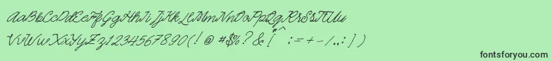Quickline Font – Black Fonts on Green Background