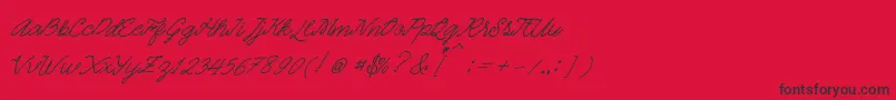 Quickline Font – Black Fonts on Red Background