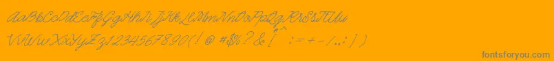 フォントQuickline – オレンジの背景に灰色の文字