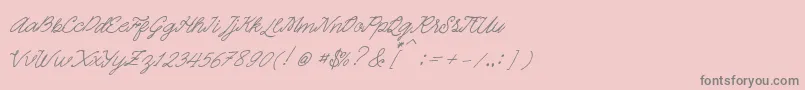 Quickline Font – Gray Fonts on Pink Background