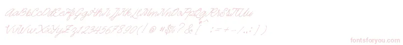 Quickline Font – Pink Fonts on White Background