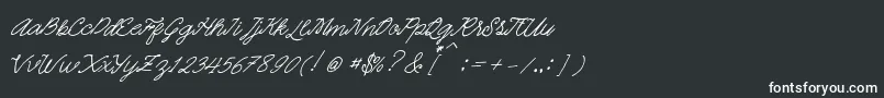 Quickline Font – White Fonts on Black Background