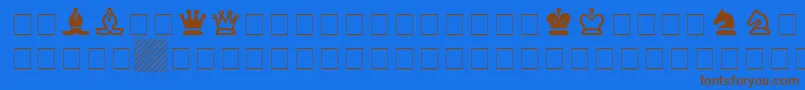 Czcionka ChessSsi – brązowe czcionki na niebieskim tle