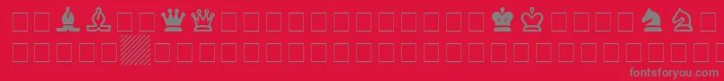 ChessSsi Font – Gray Fonts on Red Background