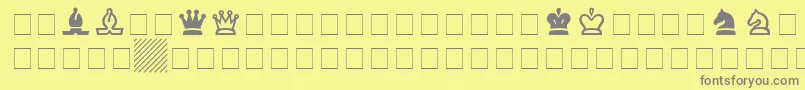 ChessSsi Font – Gray Fonts on Yellow Background