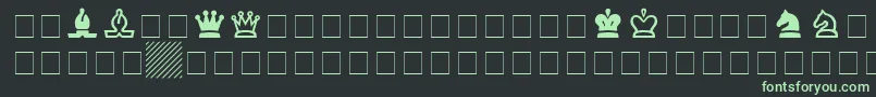ChessSsi-fontti – vihreät fontit mustalla taustalla