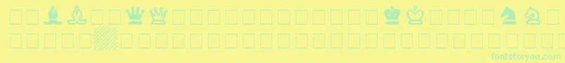 Saiba mais sobre a fonte ChessSsi Fonte ChessSsi – fontes verdes em um fundo amarelo