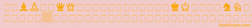 Police ChessSsi – polices orange sur fond rose